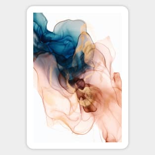 Nighttime Coffee - Abstract Alcohol Ink Art Sticker